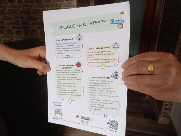 1ESO Difusión infografía riesgos no Whatsapp