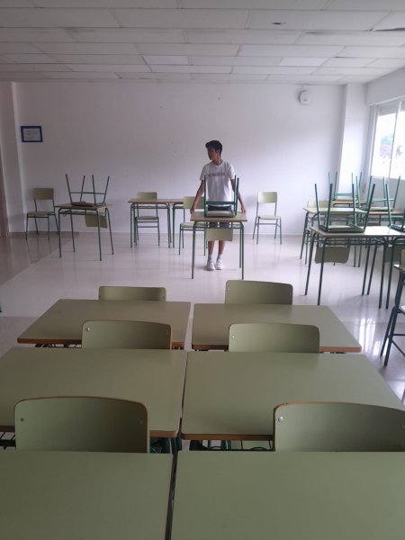 Preparando escenario para grabar